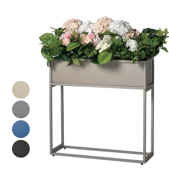 28” Industrial Style Metal Planter Box, Sand