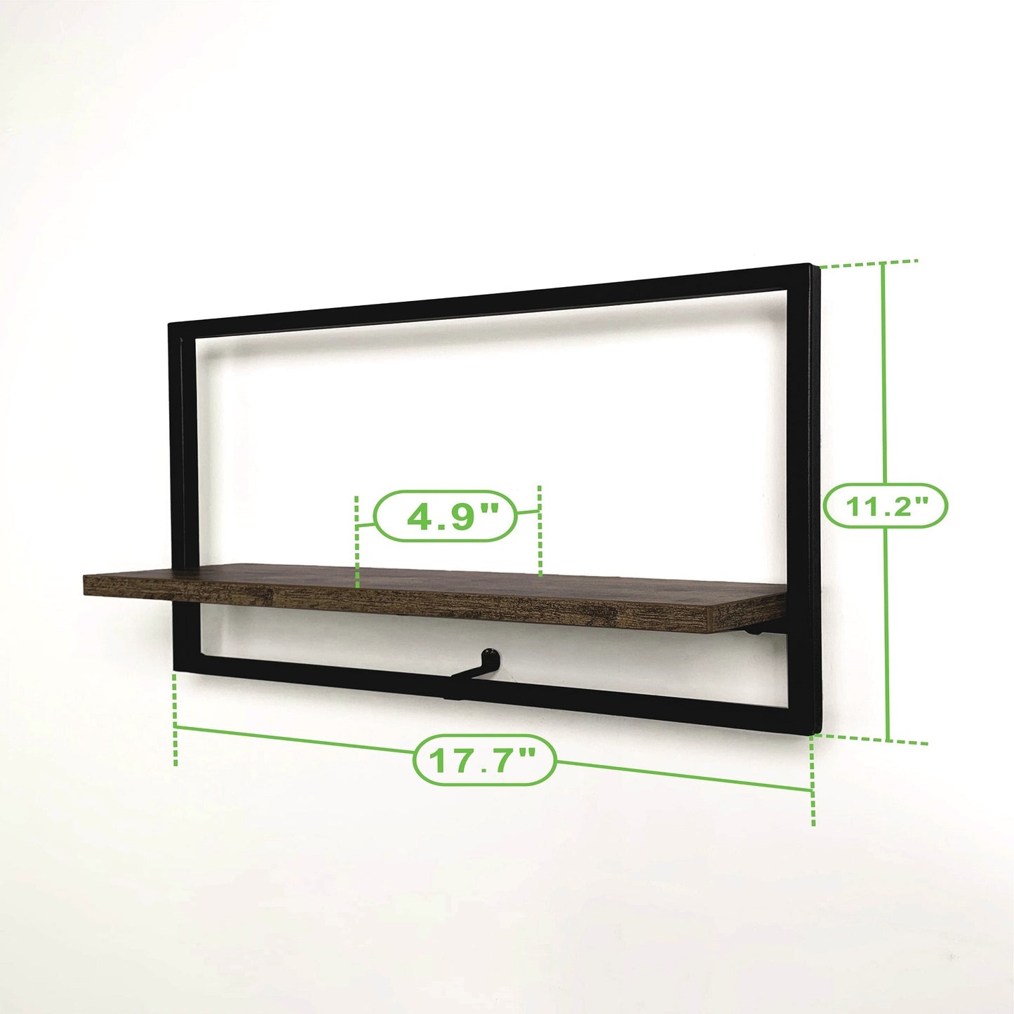 Zuma Black Floating Shelf 13.8"W x 4.9"D x 11.2"H, Set of 2