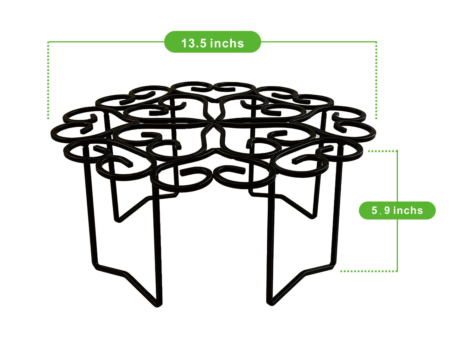 13.5-Inch x 5.9-Inch H Heavy Duty Metal Plant Stand, Set of 2