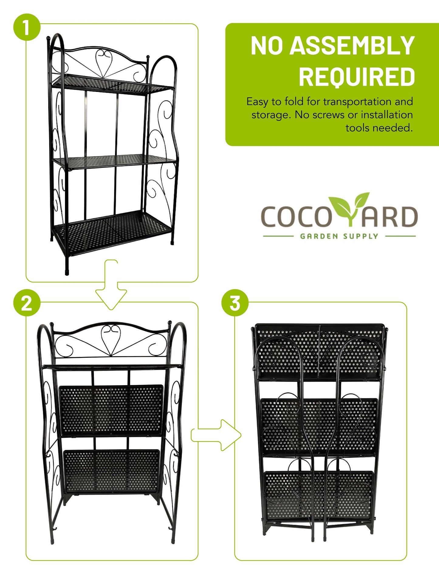 Multi-function Folding Plant Stand, No Assembly Required