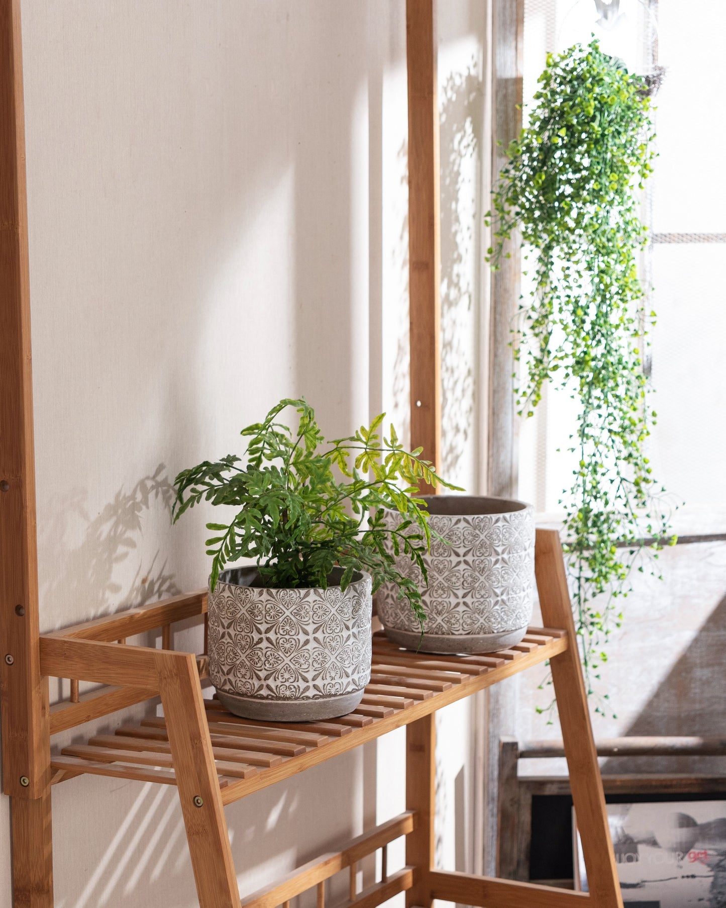 6 Inches Cement Planter Pot Including Drainage Hole, Gray