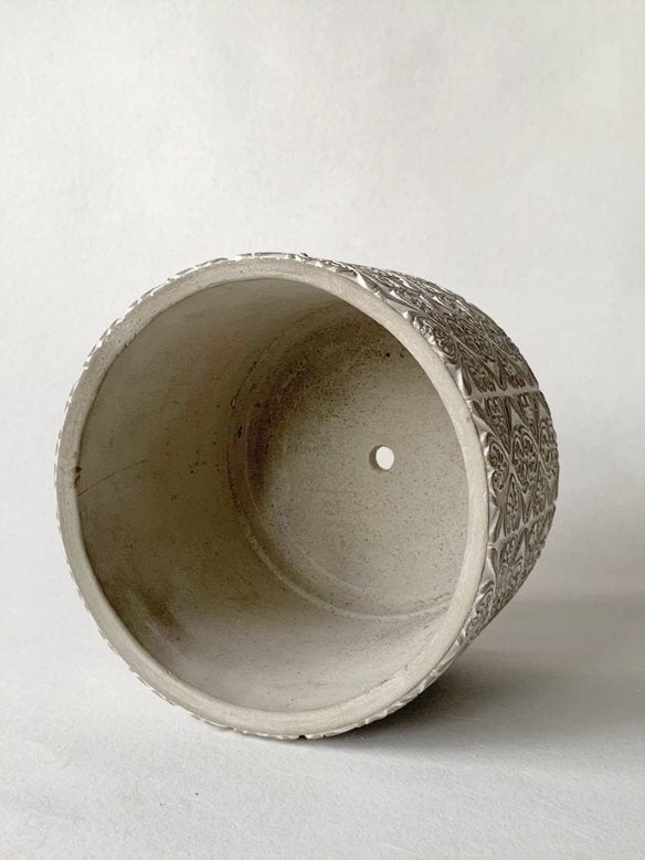 6 Inches Cement Planter Pot Including Drainage Hole, Gray