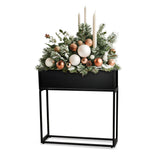 Cocoyard 28 Inch Durable Raised Garden Bed, Narrow Plant Stand, Black