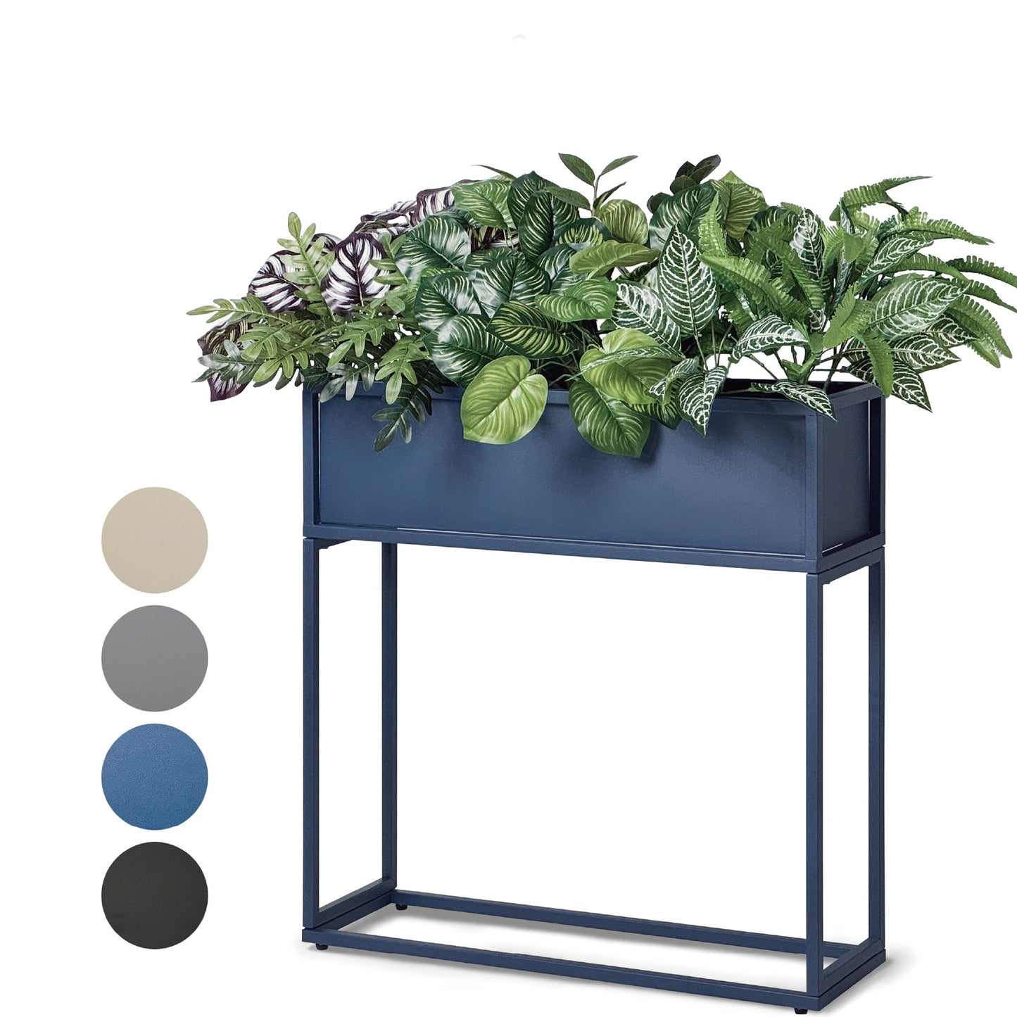 Cocoyard 28 Inch Tall Narrow Planter. Durable Raised Garden Bed, Navy