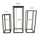 Three Nesting Metal Plant Stands, Side End Table Set
