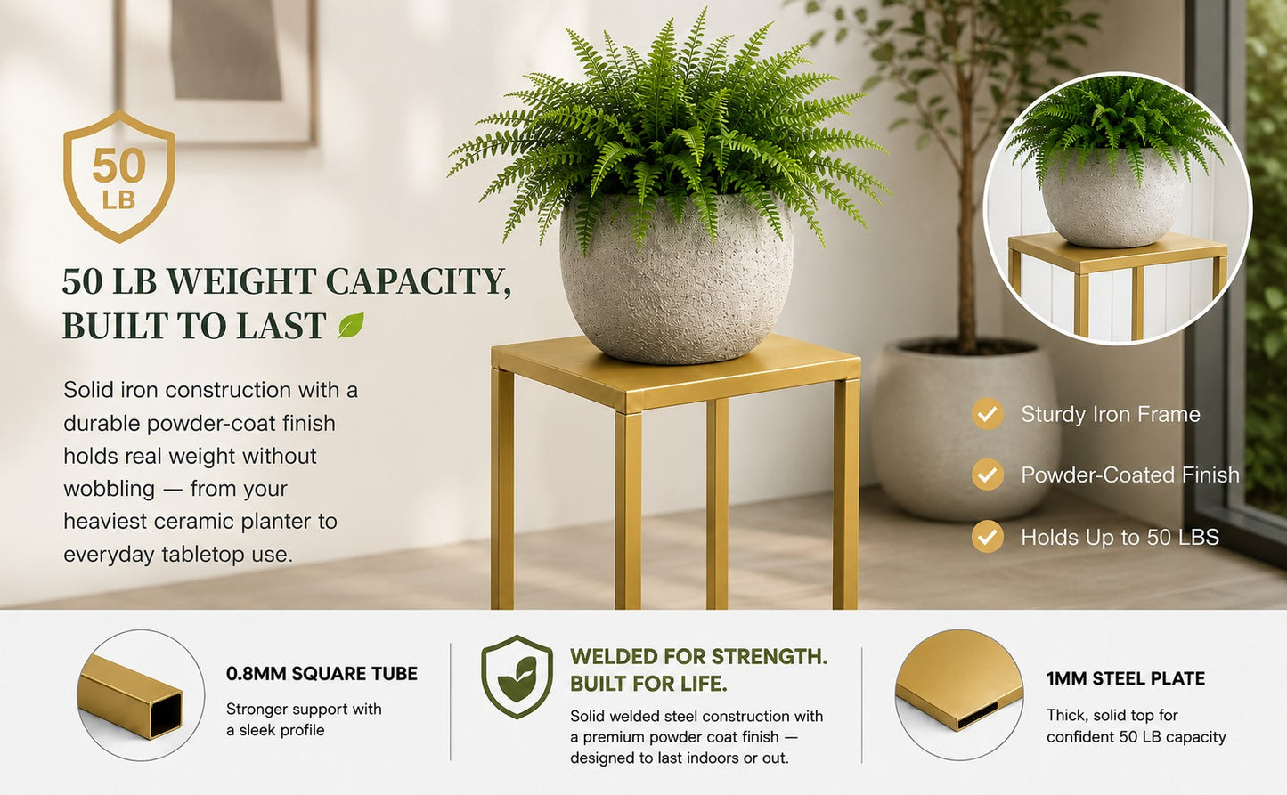 Geometric Centerpieces for Wedding Tables, Three Nesting Metal Plant Stands, Gold