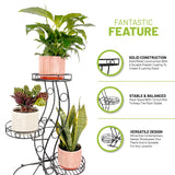 Three Flower Pots Collapsible Plant Stand, Large